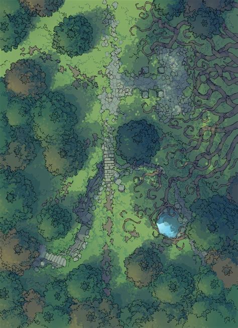 The FAIRY GLADE Forest Battle Map 2 Minute Tabletop Forest Map