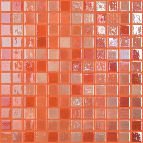 Orange Blossom 1 X 1 Mosaic Glass Contemporary Mosaic Tile Glass Pool Tile