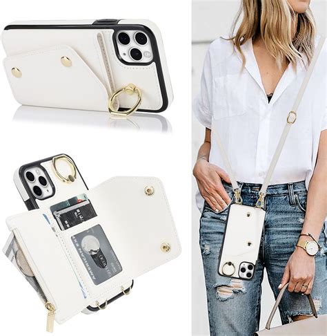 Amazon Lipvina For IPhone 13 Pro Case Wallet With Strap For Women