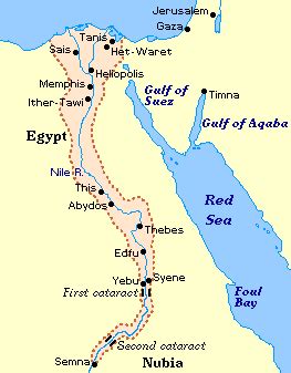 Map of Ancient Egypt during the Middle Kingdom (2100 - 1800 BC) | Visit ...