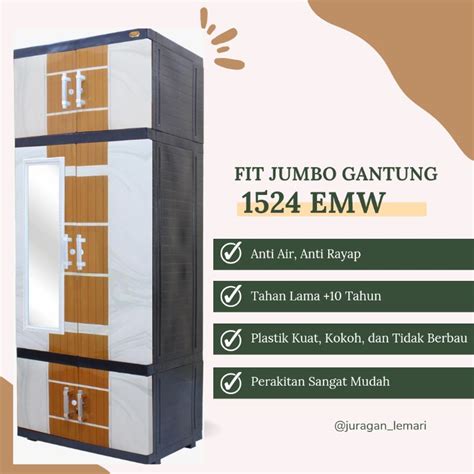 Jual LEMARI GANTUNG LEMARI HANGER JUMBO MURAH MERK NAIBA FIT GANTUNG