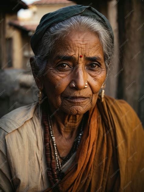 Premium Ai Image Old Indian Lady