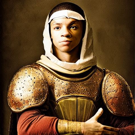 Krea Ai Portrait Kilian Mbappe In Renaissance Armor Detai