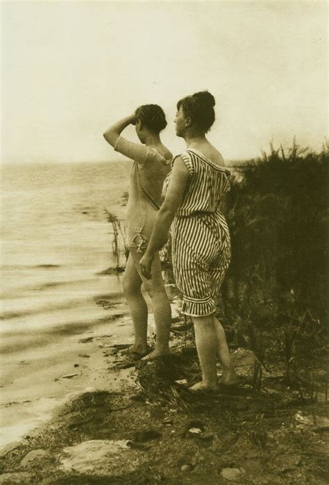 German Women At A North Sea Beach Wearing Very Risque Bathing Suits For