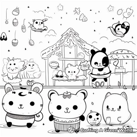 Kawaii Panda Coloring Pages Free And Printable