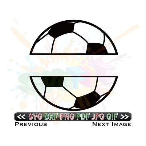 Soccer Ball Svg Files Svg Soccer Svg Split Monogram Svg Etsy