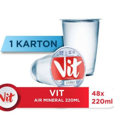 Jual VIT Air Mineral 220ml 48 Gelas Shopee Indonesia