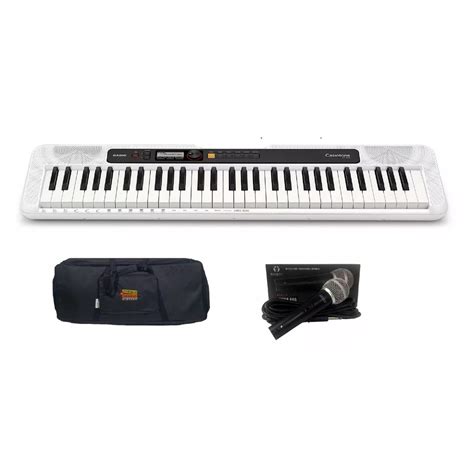 Teclado Casio Casiotone CT S200 Wh Capa E Microfone Kit Submarino