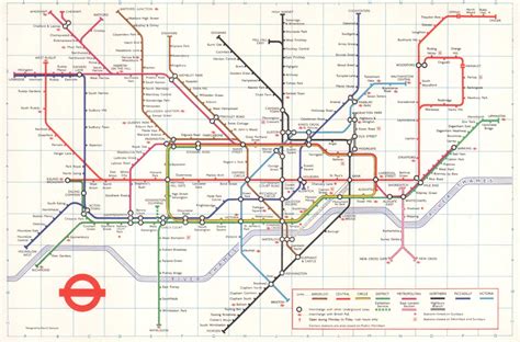 London Underground Tube Map Plan Victoria Line Completed Garbutt 2 1972