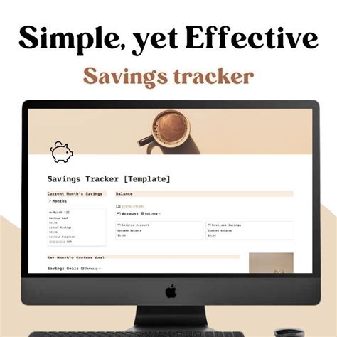 Free Notion Savings Tracker Template Digital Planning Financial