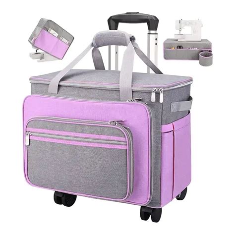 Custom Wheels Collapsible Sewing Machine Rolling Carrying Case Trolley