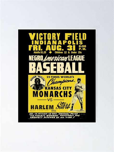 Baseball Kansas City Monarchs Vintage Classic Poster Victory Poster