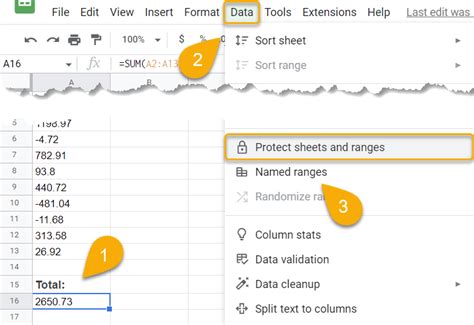 how to protect a cell in google sheets