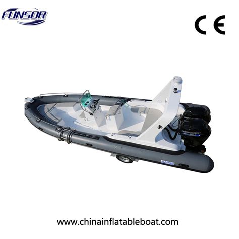 Heavy Duty Rigid Hull Inflatable Rib Boat A With Outboard Motor