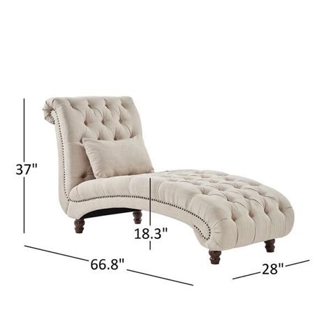 Knightsbridge Tufted Oversized Chaise Lounge By Inspire Q Artisan Linen