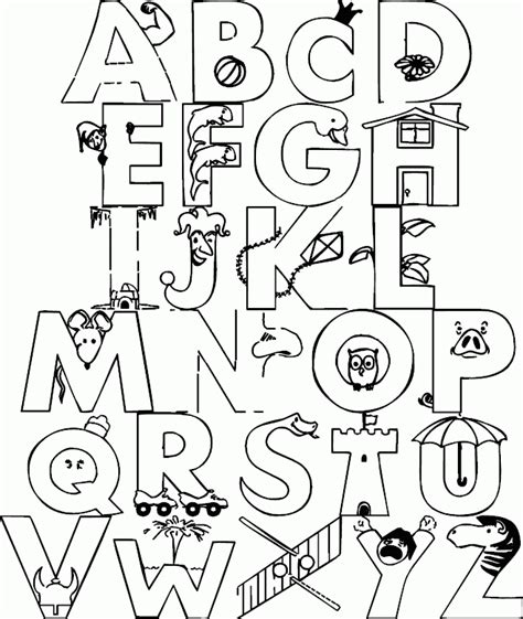 Free Printable Alphabet Coloring Pages A-Z