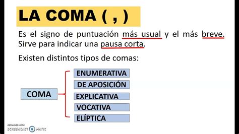 LA COMA Y SUS CLASES YouTube
