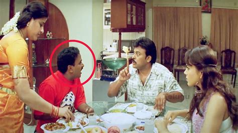 Chiranjeevi And Venu Madhav Sameera Telugu Funny Eating Comedy Scene