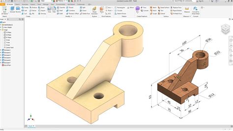 Autodesk Inventor Tutorial For Beginners Exercise Youtube