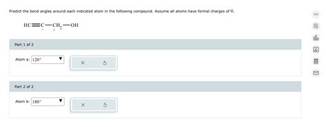 Solved Predict The Bond Angles Around Each Indicated Atom In Chegg