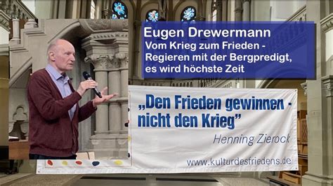 Eugen Drewermann Vom Krieg Zum Frieden Regieren Mit Der Bergpredigt