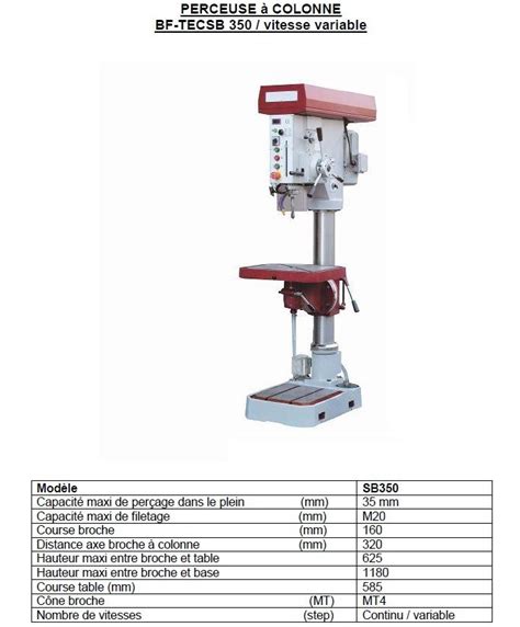 Perceuses Colonne Variateur Perceuse