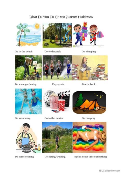 Free Time Leisure Activities English Esl Worksheets Pdf