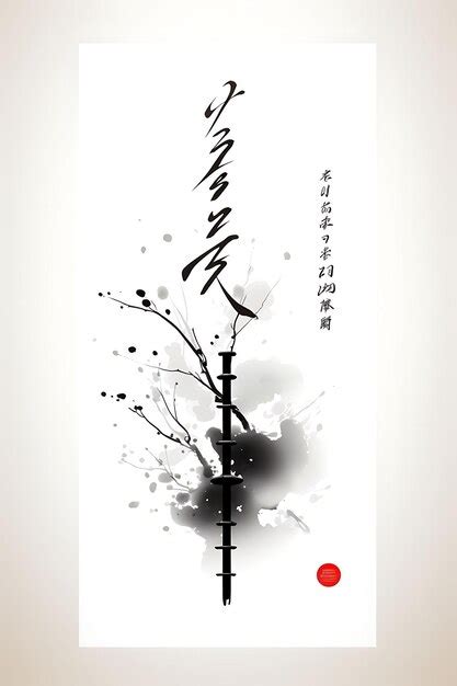 Premium AI Image | Design of Zen Calligraphy Frame Incorporating a Zen ...