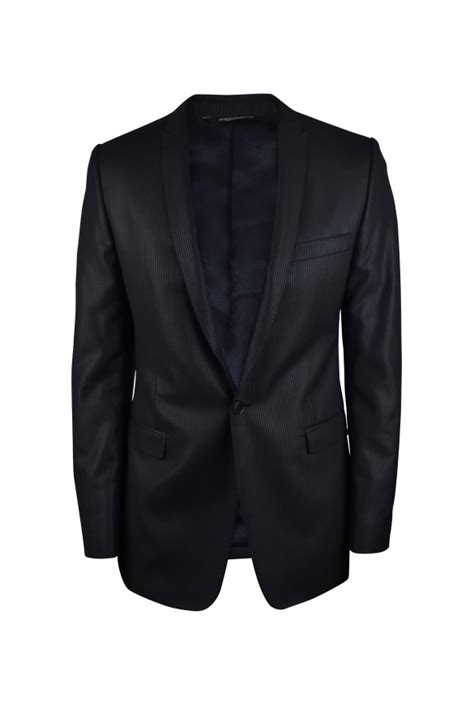 Costume de luxe homme Costume deux pièces Dolce Gabbana noir à fines