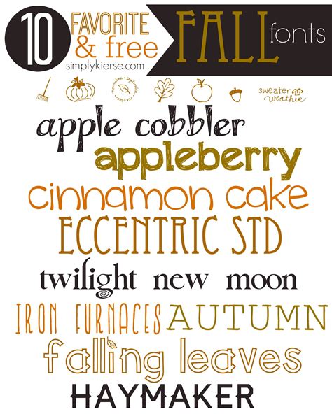 Favorite & Free Fall Fonts | oldsaltfarm.com | Fall fonts, Scrapbook ...