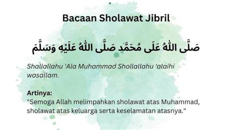 Lirik Sholawat Jibril Penarik Rezeki Paling Dahsyat Arab Latin