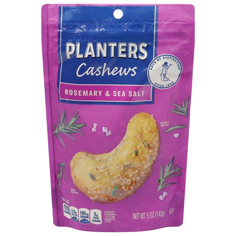 Planters Rosemary Sea Salt Cashews 5 Oz 12 Pack Stockupexpress