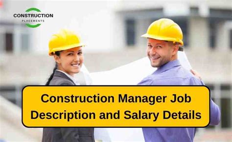 Construction Manager Job Description And Salary Details