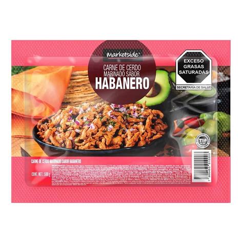 Carne De Cerdo Marketside Marinado Sabor Habanero 500 G Walmart