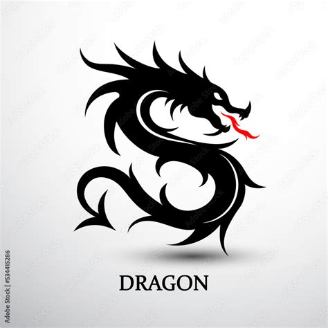 Chinese Dragon symbol Stock Vector | Adobe Stock