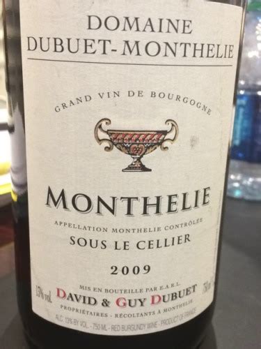 Domaine Dubuet Monthelie Monthelie Sous Le Cellier Vivino Us