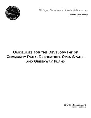 Guidelines For The Development Of Community Park Recreation Open