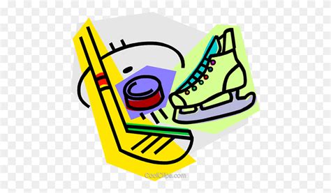 Hockey Stick Puck Royalty Free Vector Clip Art Illustration - Hockey Puck Clipart - FlyClipart