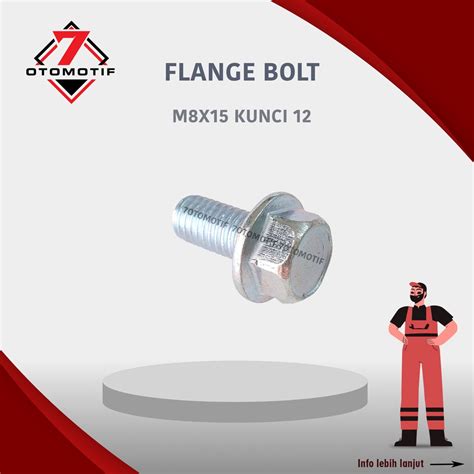 Jual Flange Bolt M X Kunci Baut Footstep Topi X Mm M Shopee