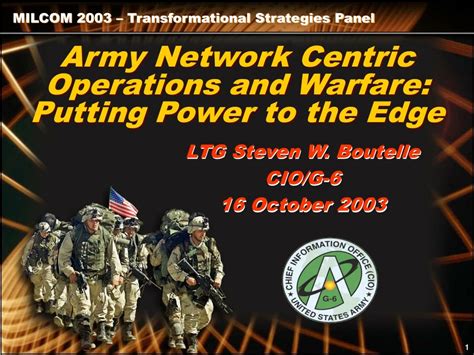 Ppt Army Network Centric Operations And Warfare Putting Power To The