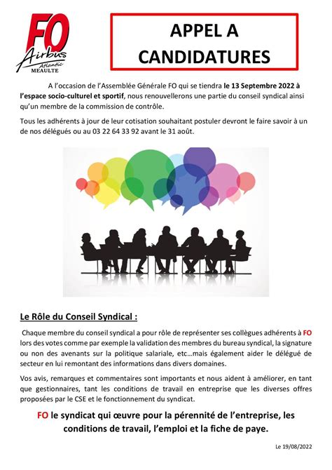 APPEL A CANDIDATURE