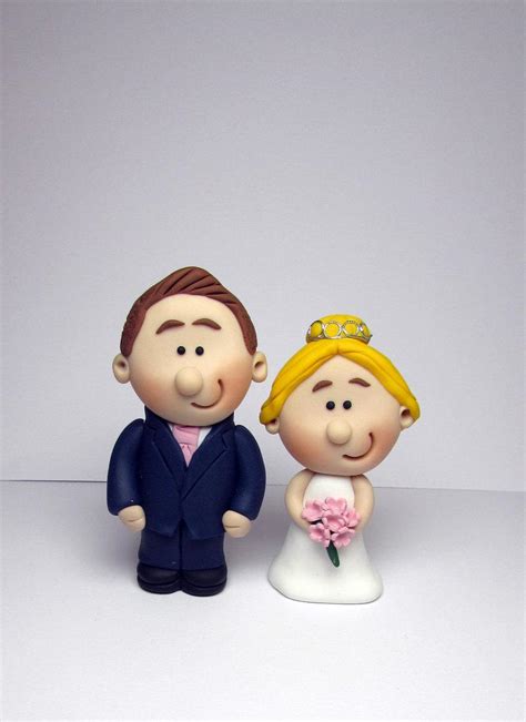 Mini Wedding Cake Topper Bride And Groom Or Same Sex Couple Mini Novelty Cake Topper Handmade