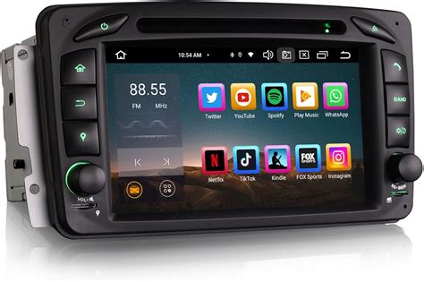 GONFEN Autoradio 8 cœurs Android 12 GPS DAB pour Mercedes Benz C CLK G