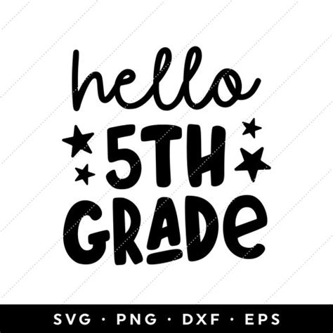 Hello Th Grade Svg Cut File First Day Of School Svg Back Etsy