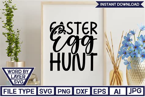 Easter Egg Hunt Svg Cut File Graphic By Nzgraphic · Creative Fabrica