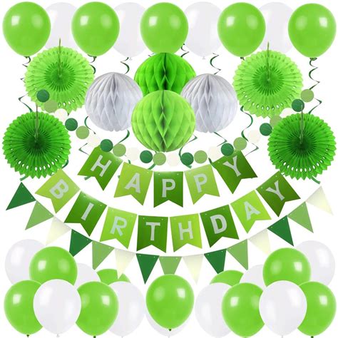 Happy Birthday Green Balloons