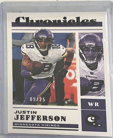 Justin Jefferson Black 21 Prices 2022 Panini Chronicles Football