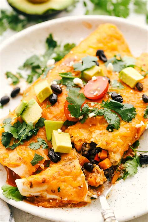 Vegetarian Enchiladas Black Bean And Sweet Potato The Recipe Critic