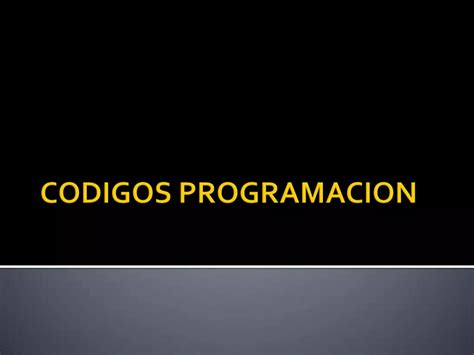 Codigos Programacion Ppt