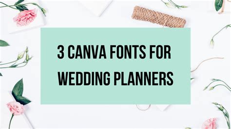 Canva Wedding Fonts